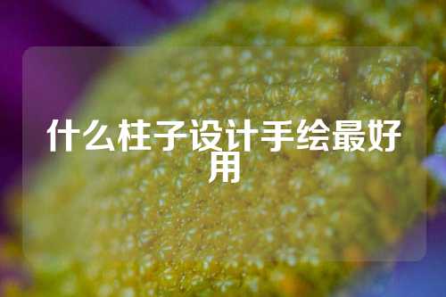 什么柱子设计手绘最好用