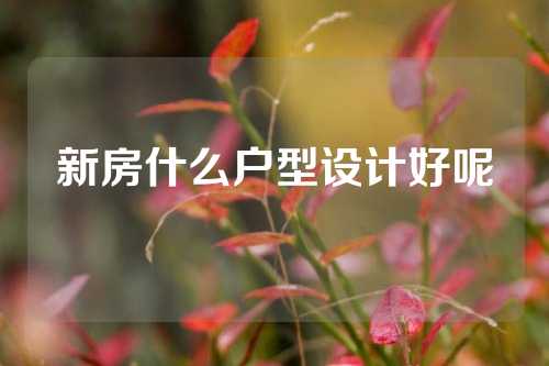 新房什么户型设计好呢