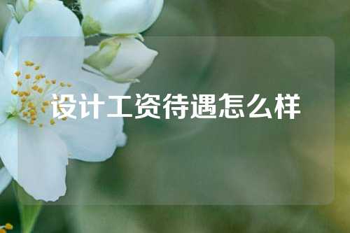 设计工资待遇怎么样