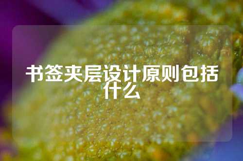书签夹层设计原则包括什么
