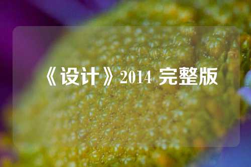 《设计》2014 完整版