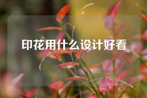 印花用什么设计好看