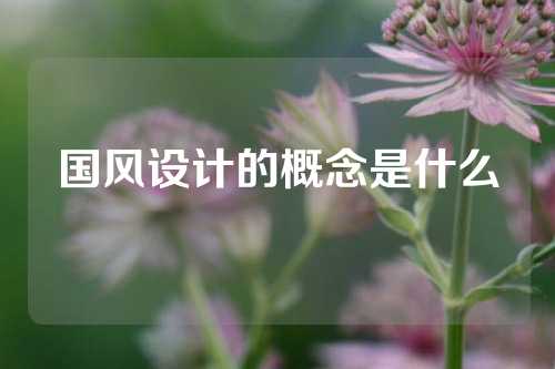 国风设计的概念是什么