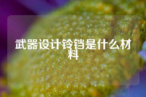 武器设计铃铛是什么材料