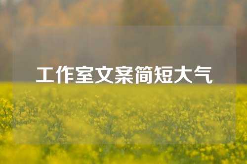 工作室文案简短大气