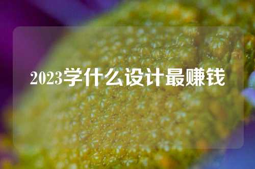 2023学什么设计最赚钱