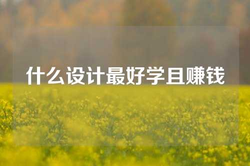 什么设计最好学且赚钱