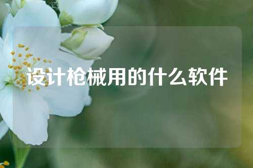 设计枪械用的什么软件