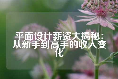 平面设计薪资大揭秘：从新手到高手的收入变化