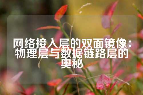 网络接入层的双面镜像：物理层与数据链路层的奥秘
