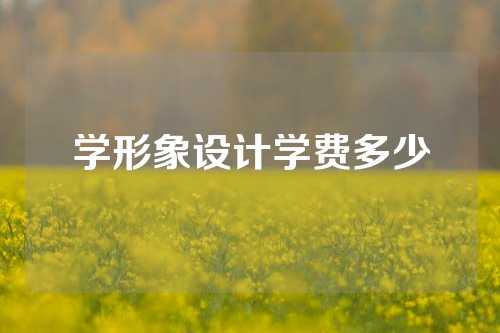 学形象设计学费多少