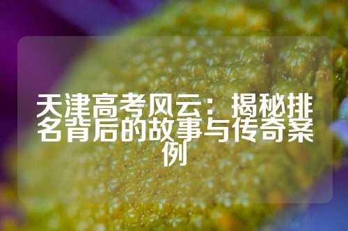 天津高考风云：揭秘排名背后的故事与传奇案例