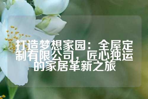 打造梦想家园：全屋定制有限公司，匠心独运的家居革新之旅