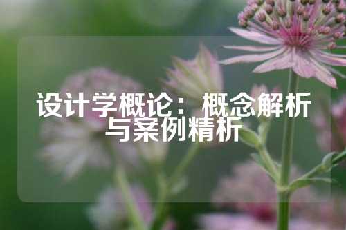 设计学概论：概念解析与案例精析