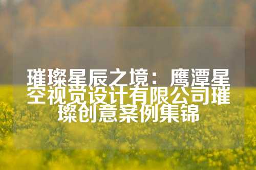 璀璨星辰之境：鹰潭星空视觉设计有限公司璀璨创意案例集锦