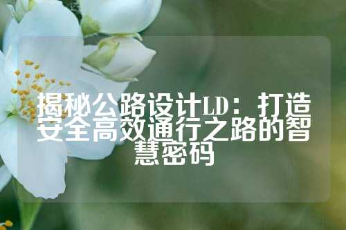 揭秘公路设计LD：打造安全高效通行之路的智慧密码