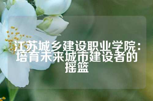 江苏城乡建设职业学院：培育未来城市建设者的摇篮