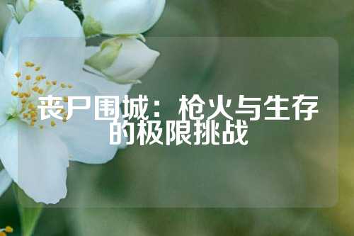 丧尸围城：枪火与生存的极限挑战