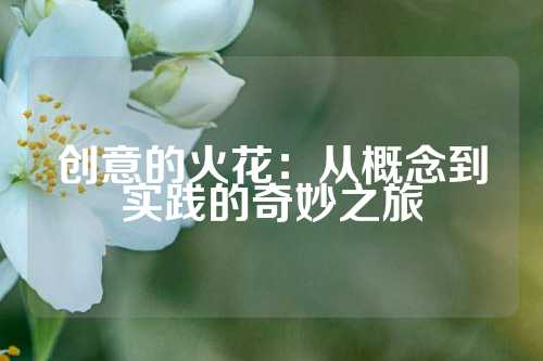 创意的火花：从概念到实践的奇妙之旅