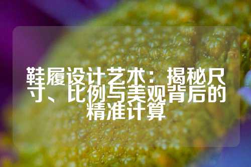 鞋履设计艺术:揭秘尺寸、比例与美观背后的精准计算
