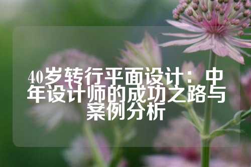 40岁转行平面设计：中年设计师的成功之路与案例分析