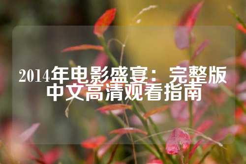 2014年电影盛宴：完整版中文高清观看指南